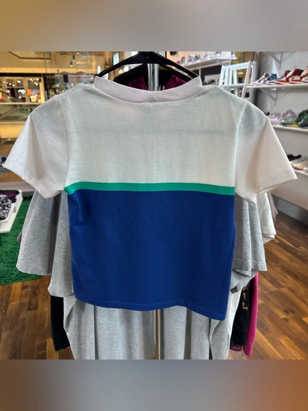 VTG 1991 OshKosh Bgosh Boys Size 7 Sailing School T Shirt 50/50 Colorblock USA